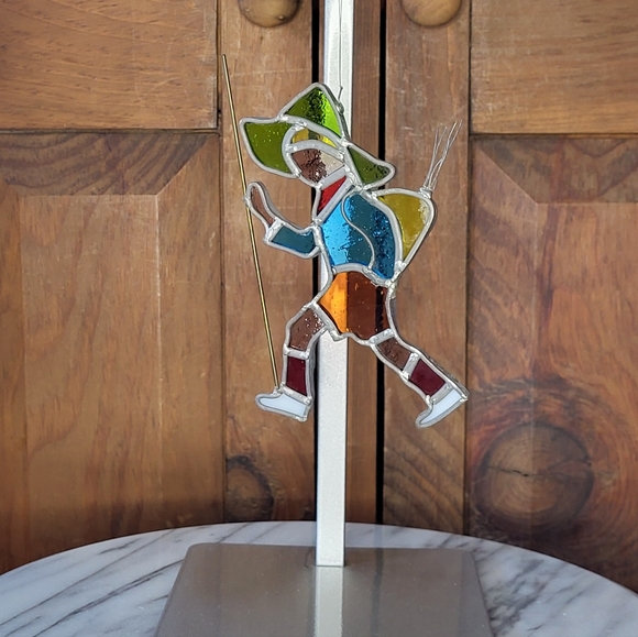 Colorful Stained Glass Hiker Suncatcher - Picture 10 of 14